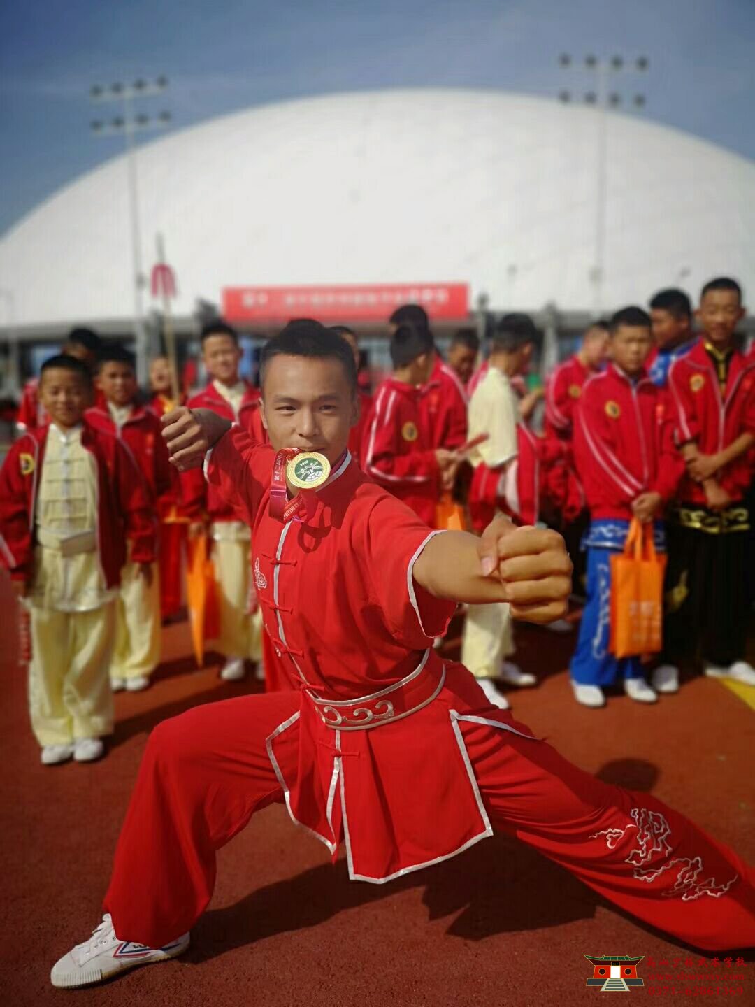 嵩山少林武术职业学院孔子校区学生少林拳表演照片